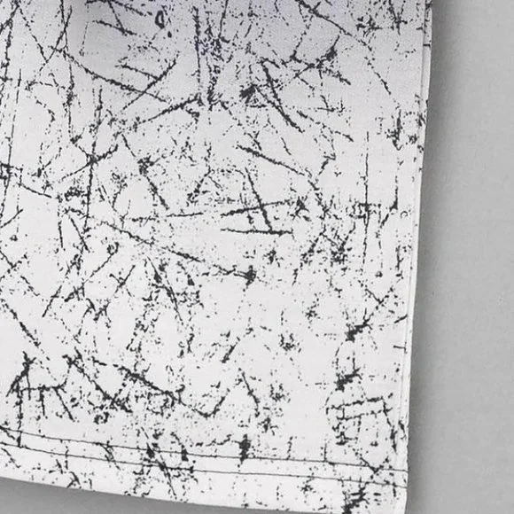 Black & White Vacation Style Men's Gradient Print Shorts - Picture 4 of 4